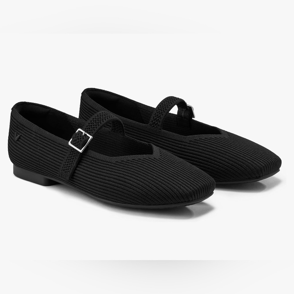 Vivaia Women’s Margot Square-Toe Mary-Jane in Black